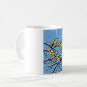 Mug Blue tit birds en hiver (Devant gauche)