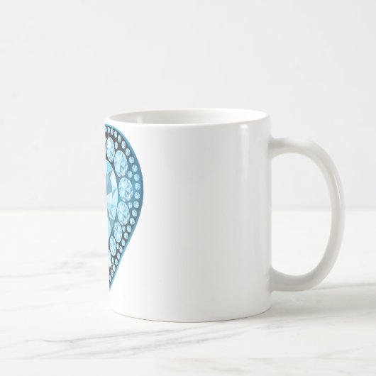 Mug Blue Topaz Gem Heart (Droite)