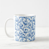 Mug Blue Tulip motif floral vintage (Gauche)