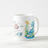Mug Blue Turquoise Green Dragon Maman À Être (Devant droit)