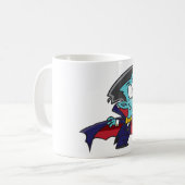 Mug Blue Vampire Boy with Cape Cute Dracula (Devant gauche)