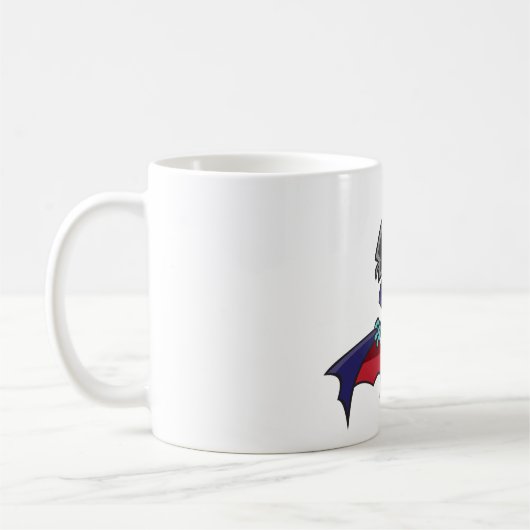 Mug Blue Vampire Boy with Cape Cute Dracula (Gauche)