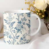 Mug Blue Vintage Floral Pattern