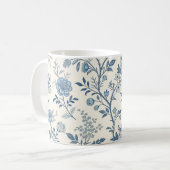 Mug Blue Vintage Floral Pattern (Devant gauche)