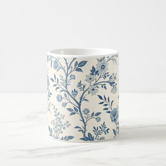 Mug Blue Vintage Floral Pattern (Centre)