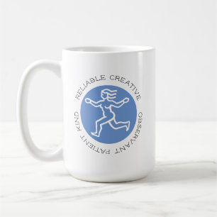 Mug Blue Virgo Zodiac Star Signet Personnalité Traits
