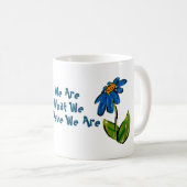 Mug Blue Water Color Flower Painting With Saying (Devant droit)