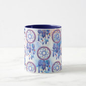 Mug Blue Watercolor Dreamcatcher Modern Boho (Centre)