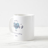 Mug Blue Watercolor Happy Father’s Day Personalized  (Devant gauche)