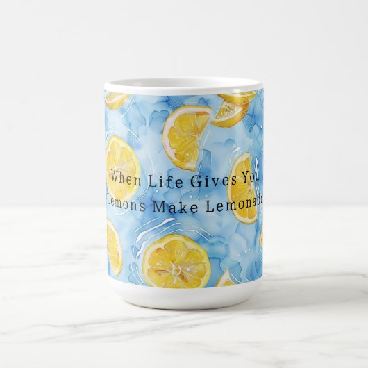 Mug Blue When Life Gives You Lemons Lemonade (Centre)