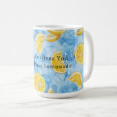 Mug Blue When Life Gives You Lemons Lemonade (Devant droit)
