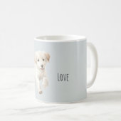 Mug Blue White Happy Dog (Devant droit)