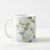 Mug Blue White Hydrangea Romantic Floral Bridal Shower (Gauche)