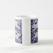 Mug Blue & White Rabat Hare Duo Carrelage Feuille Wood (Centre)