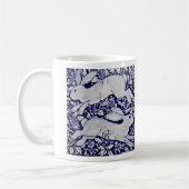 Mug Blue & White Rabat Hare Duo Carrelage Feuille Wood (Gauche)
