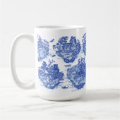 Mug Blue Willow Animal Rabbit Renard renard de cerf Oi (Gauche)