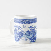 Mug Blue Willow Squirrel Fox Duck Isle of Animaux Amus (Devant gauche)