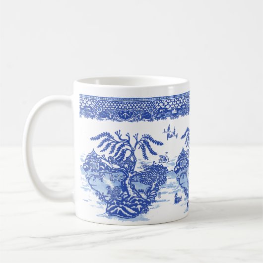Mug Blue Willow Squirrel Fox Duck Isle of Animaux Amus (Gauche)