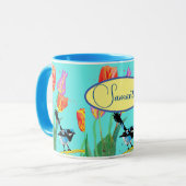 Mug Blue Wren Australian Bird Bird Birds Womans Nom (Devant gauche)