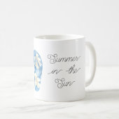 Mug Blue Yellow Floral Flip Flops Summer Sun (Devant droit)