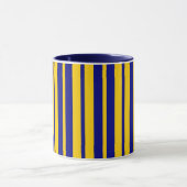 Mug Blue Yellow Stylish Stripes Pattern Design  (Centre)