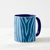 Mug Blue Zebra Stripes (Devant droit)