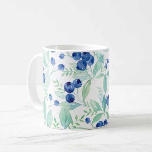 Mug Blueberry Midsummer Rustic Mariage (Devant gauche)