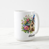 Mug Bluebird Birdhouse Flowers Springtime Garden (Devant droit)