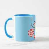 Mug Bluebird on carnations (Gauche)