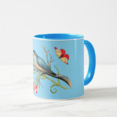 Mug Bluebird on carnations (Devant droit)