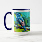 Mug Bluebird Painting - Gift for Bird Lovers (Gauche)