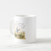 Mug Bluebird sur Branche Victor Hugo Poème inspiration (Devant gauche)