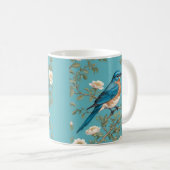 Mug Bluebird William Morris Inspiré Turquois (Devant droit)