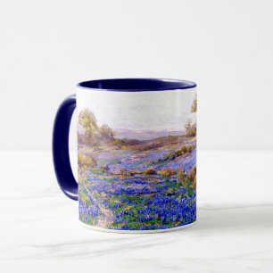 Mug Bluebonnets à Twilight au nord de San Antonio,
