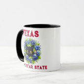 Mug Bluebonnets Cute Cat Texas Fleurs Lupine (Devant gauche)