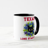 Mug Bluebonnets Cute Cat Texas Fleurs Lupine (Devant droit)