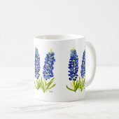 Mug Bluebonnets Texas State Flowers Lupine Watercolor (Devant droit)