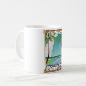 Mug Bluefields, affiche de vacances à la plage en Jama (Devant gauche)
