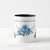 Mug Blues de Cornflower en aquarelle (Centre)