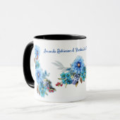 Mug Blues de Cornflower en aquarelle (Devant gauche)