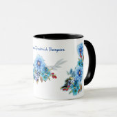 Mug Blues de Cornflower en aquarelle (Devant droit)