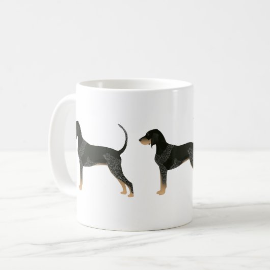 Mug Bluetick Coonhound Basic Breed Conception personna (Devant gauche)