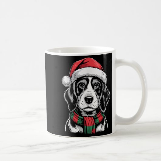 Mug Bluetick Coonhound Chien Santa Hat F Christmas Cos (Droite)