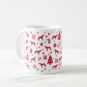 Mug Bluetick Coonhound Design de Noël (Devant gauche)