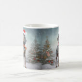 Mug Bluetick Coonhound Dog en Noël de neige (Centre)