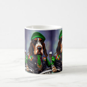 Mug Bluetick Coonhound Driving Bike St. Patrick's Day