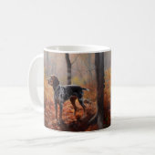 Mug Bluetick Coonhound en automne Leaves automne Inspi (Devant gauche)