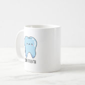 Mug Bluetooth Drôle de Pun Technique sur la Dent Bleue (Devant gauche)