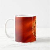 Mug Blume des Lebens | klein vagues rouge BG (Gauche)
