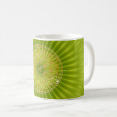 Mug Blume des Lebens | klein vert radial BG (Devant droit)